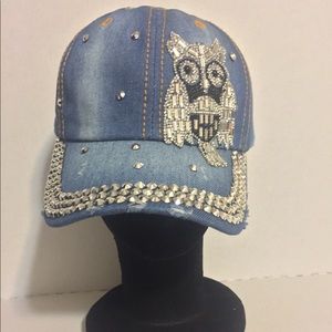 💰💎HOST PICK💰💎 Denim Rhinestone Bling Hat